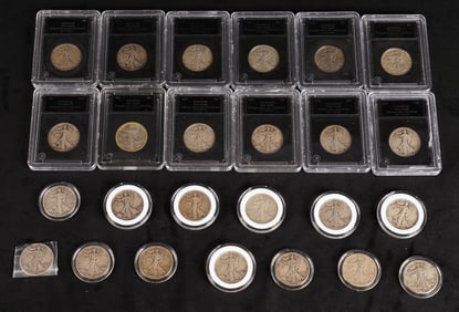 (25) Walking Liberty Half Dollars
