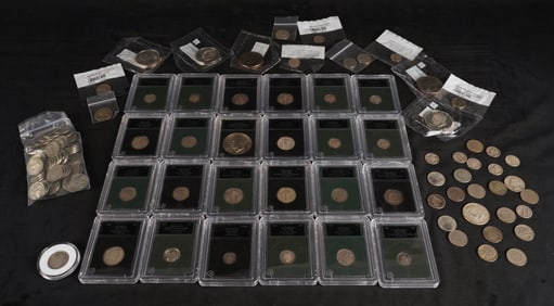 Eisenhower Dollars, Dimes, Nickels and Quarters