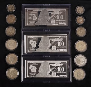 Silver Morgan Dollars, Peace Dollars, Half Dollars