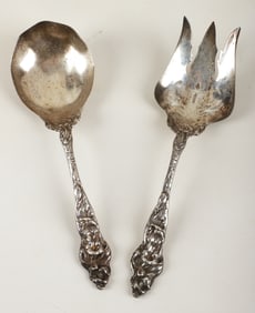 Repousse Nouveau Patterned Sterling Serving Set