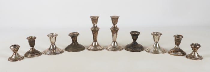 (10) Sterling Weights Candlesticks