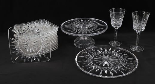 (21) Waterford Crystal Table Items, Lismore