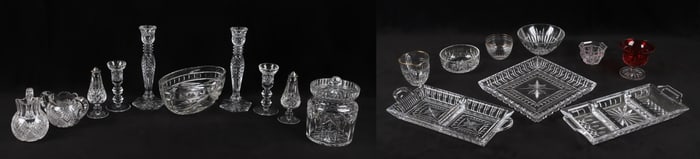 (18) Waterford Crystal and Style Table Items
