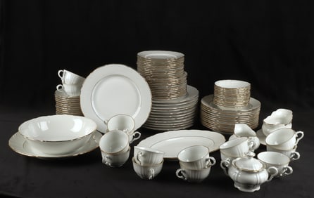 (96) Pieces Gilt Edge Fine Bohemian China