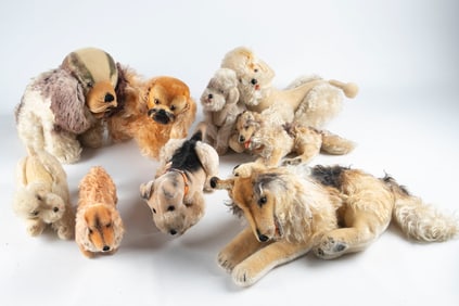 Steiff and Style Mohair Dog Group