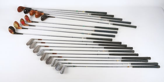 A Collection of Vintage Golf Clubs