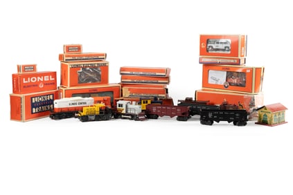 A Large Collection of Lionel Trains, Track, Etc.