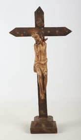 Carved wood Santos figure of Jesus