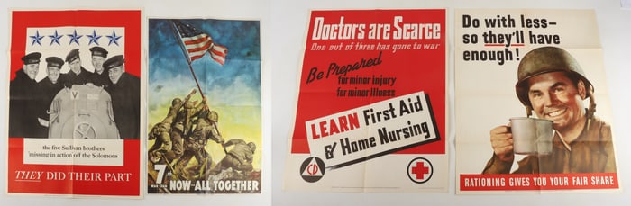 (4) Original WWII Posters