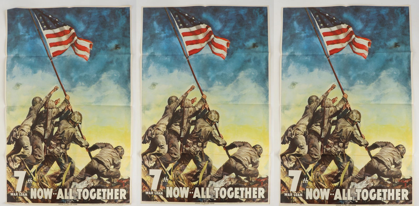 (3) WWII War Posters "Now Altogether" (1 of 4)