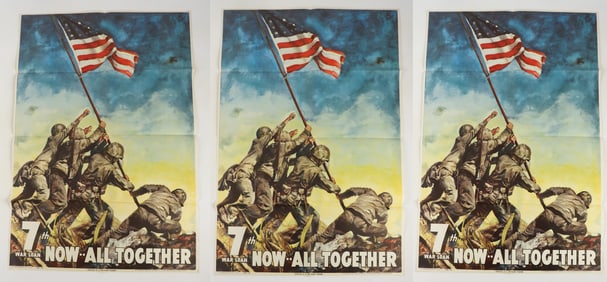 (3) WWII War Posters "Now Altoger"