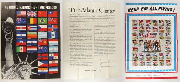 (3) WWII War Posters