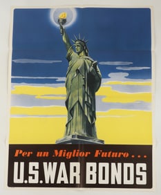 WWII Poster "For a Better Tomorrow" Italian