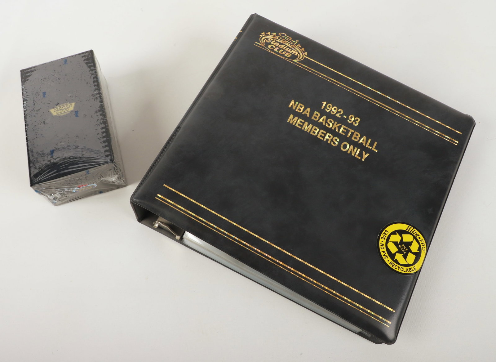 1992-93 Stadium Club Basketball Members Only Set: This sealed set with the accompanying 1992-93 Topps Stadium Club Basketball Members Only Binder is Factory sealed and without tears or blemishes on the set's wrapping. Included are the Shaquille O'Nea