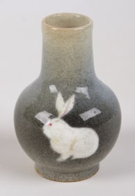 Asian Miniature Rabbit Vase