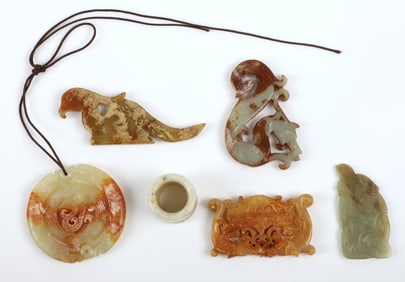 (6) Pieces Chinese carved stone