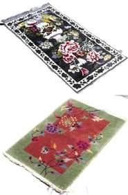1'8" x 3'7" Machine Made Rug, 1'11" x 2'1" Feti Chinese Mat