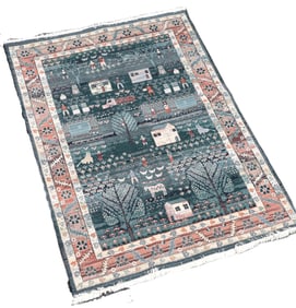 5'3" x 7'9" Modern  Turkish Fantasy Rug