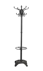 Victorian style ebonized metal hall rack