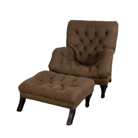 Ferguson Copeland tufted lounge chair and ottoman