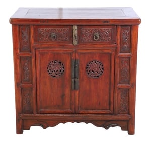 Chinese elmwood cabinet