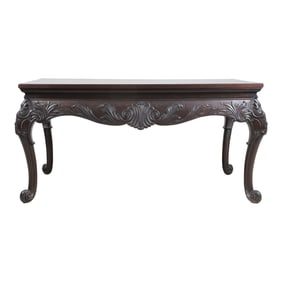 Italian style mahogany library table