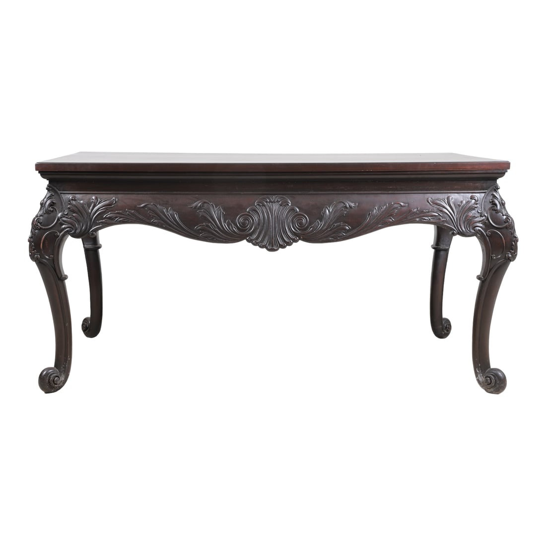 Italian style mahogany library table (1 of 3)