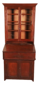 2-pc Slant front desk w/ bookcase top