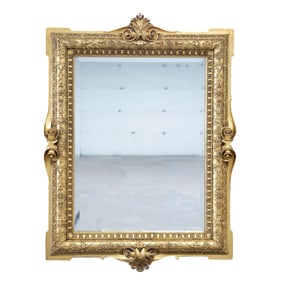 Italian style gilt hanging wall mirror