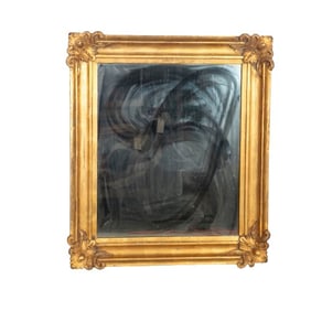 Italian style gilt painted hanging wall mirror