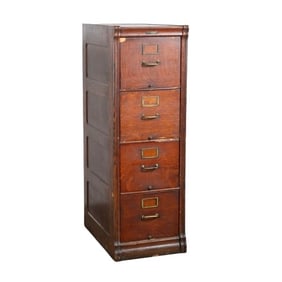 Amberg File and Index paneled Oak Filing cabinet