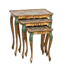 Italian Florentine set of nesting tables