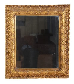 Italian style gilt hanging wall mirror