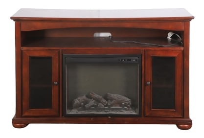 Electric fireplace console