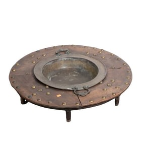 Copper and wood metal pit