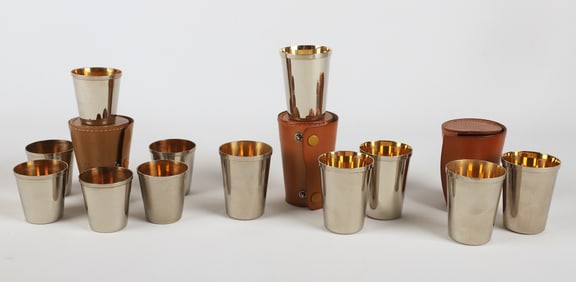 (3) Sets of travel shot glasses