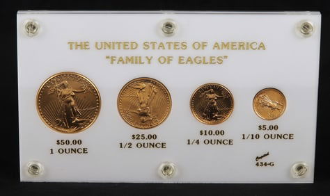 United States of America Gold "Family of Eagles"