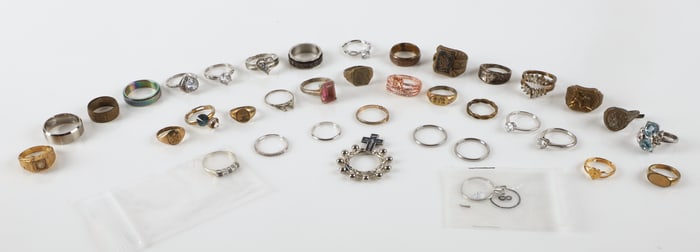Large lot of costume jewelry rings