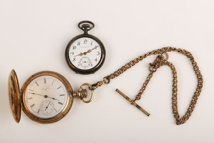 (2) Silver and Gold Filled Pocket Watches