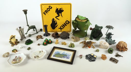 Large lot of frog themed items