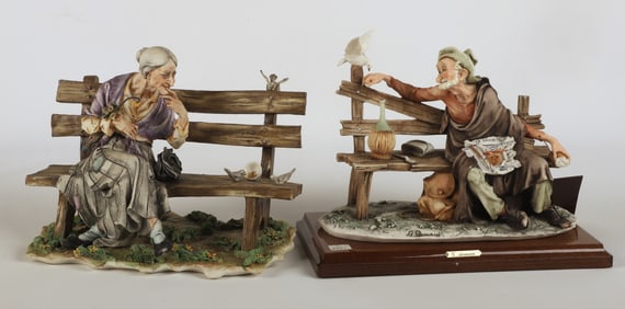 (2) Capodimonte porcelain figures