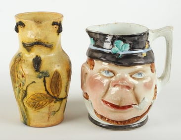 (2) Figural pitchers