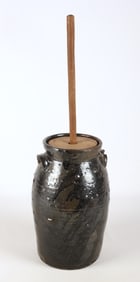 3-Gallon stoneware crock butter churn