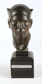 R Staccioli bronze bust of Mercury