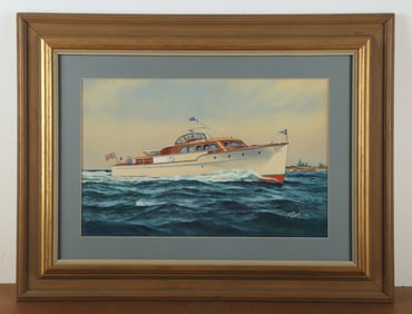 Lester Fagans Painting of a Yacht