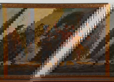 Will Coffee Painting of Revelers