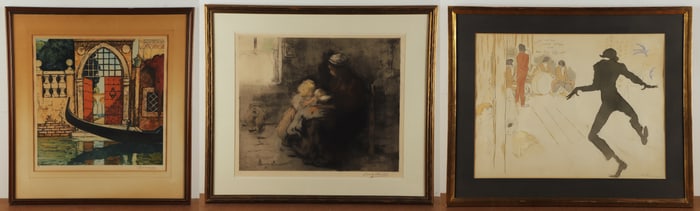 (3) Vintage Signed Prints