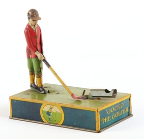 Tin-Litho Jocko the Golfer Toy