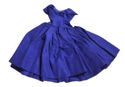 Blue Taffeta "Cissy" Dress, Madame Alexander