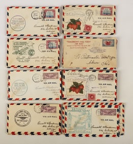 A Collection of Stamped Envelopes, Some Signed